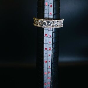 Classic moissanite  Eternity Band - Gold